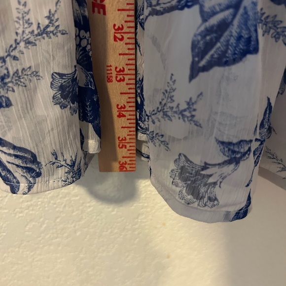 Express Blue & White Floral Tiered Sundress SZ M - Picture 6 of 7